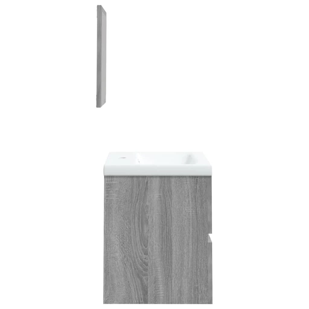 Mobile lavabo con lavabo e specchio grigio Sonoma 02_0006645