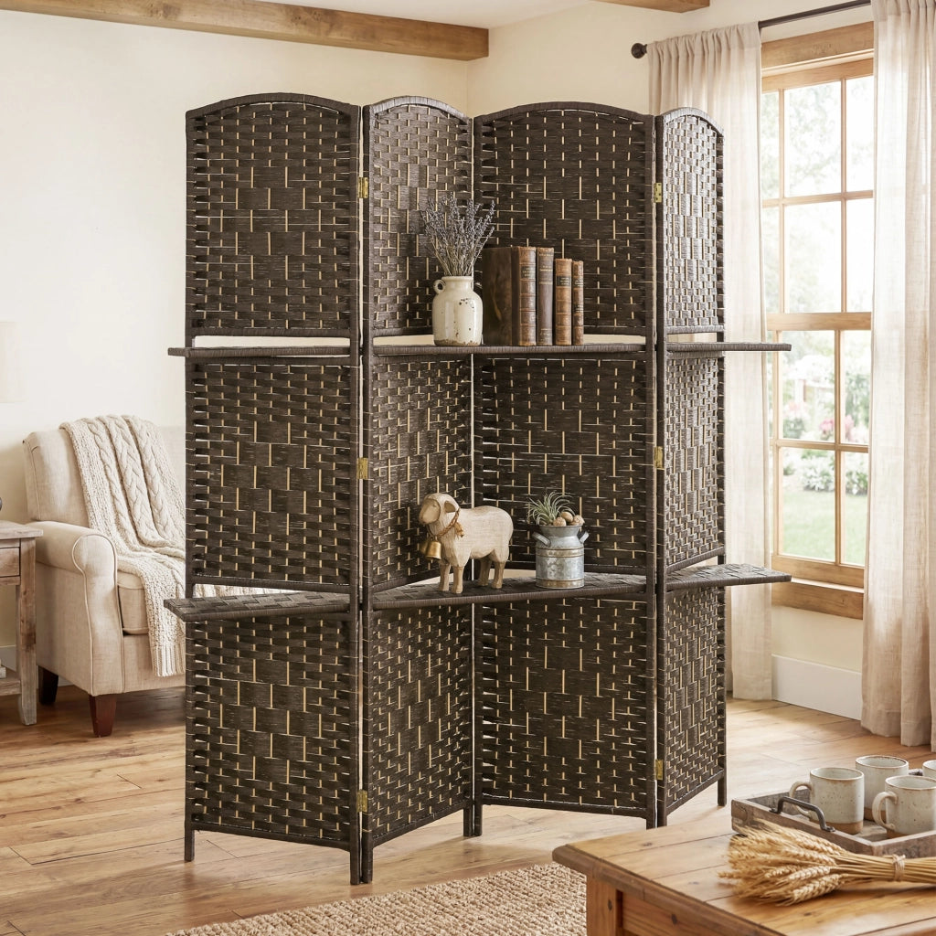 Libreria Divisorio con Ripiani ¨C Minimal ¨C Marrone 160x170 cm