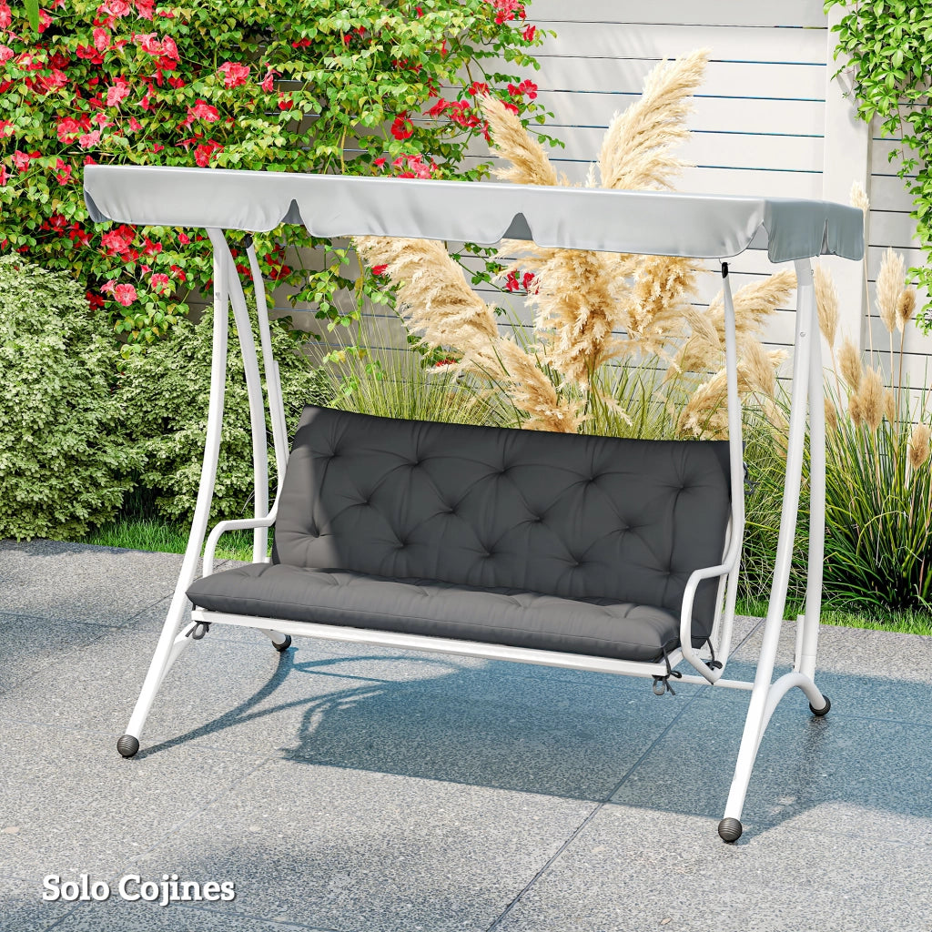 Cuscino per Panchina da Giardino ¨C Minimal ¨C 120x110x12 cm Nero
