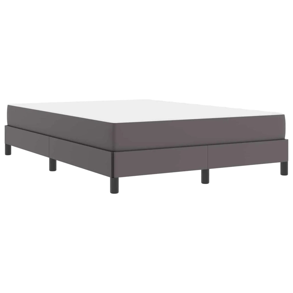 Letto matrimoniale | Letto per adulti | Struttura del letto con materasso Grigio 140 x 200 cm Tessuto