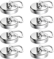 Magneethaken con occhio 32 mm, 42 kg di forza di trazione, magneti neodimio, 360 gradi di rotazione, uso cucina e bagno