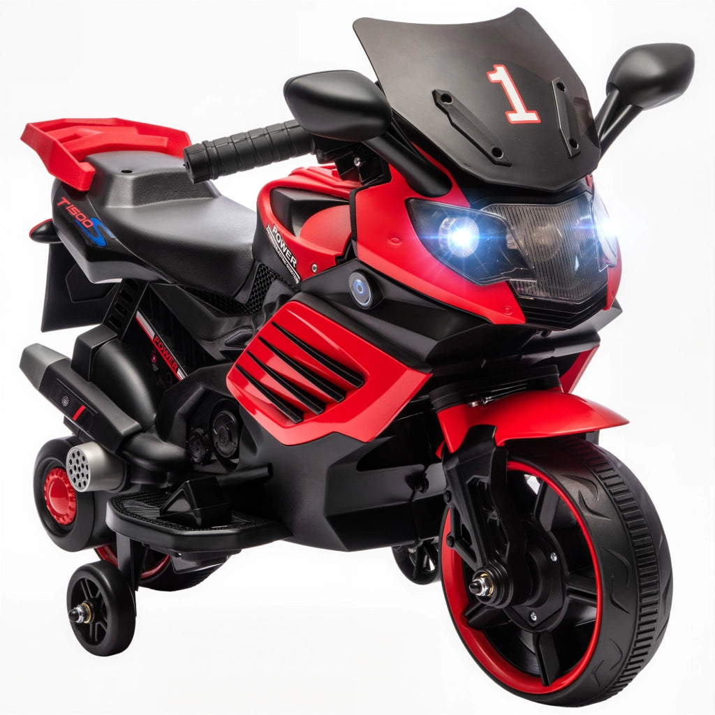 Auto elettrica per bambini ¨C zephmum ¨C 6V, rosso, luci e suoni