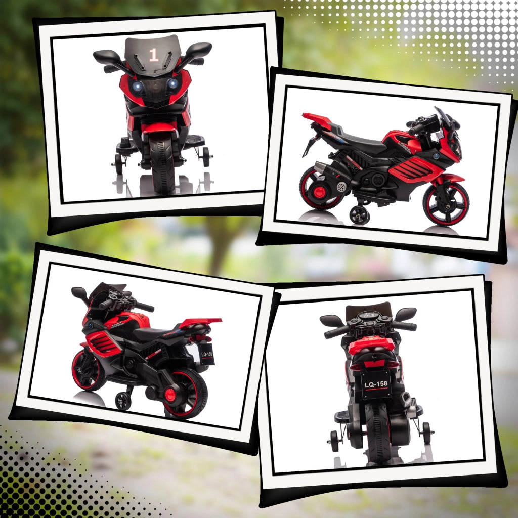 Auto elettrica per bambini ¨C zephmum ¨C 6V, rosso, luci e suoni
