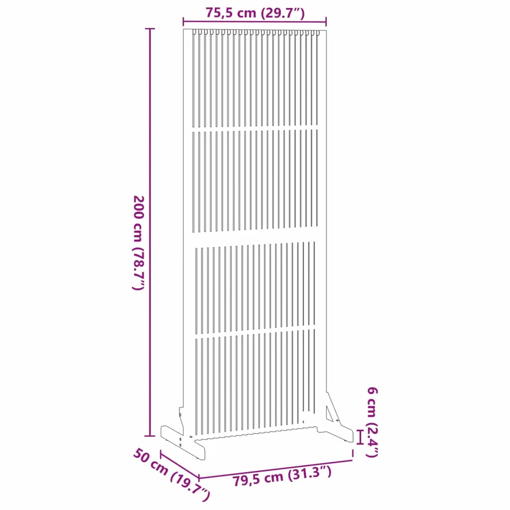 Schermo per Privacy Marrone 79,5 x 50 x 200 cm 4108065