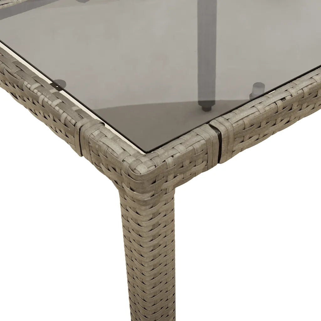 Set Bistrò da Giardino 7 pz con Cuscini in Polyrattan Grigio 3277168