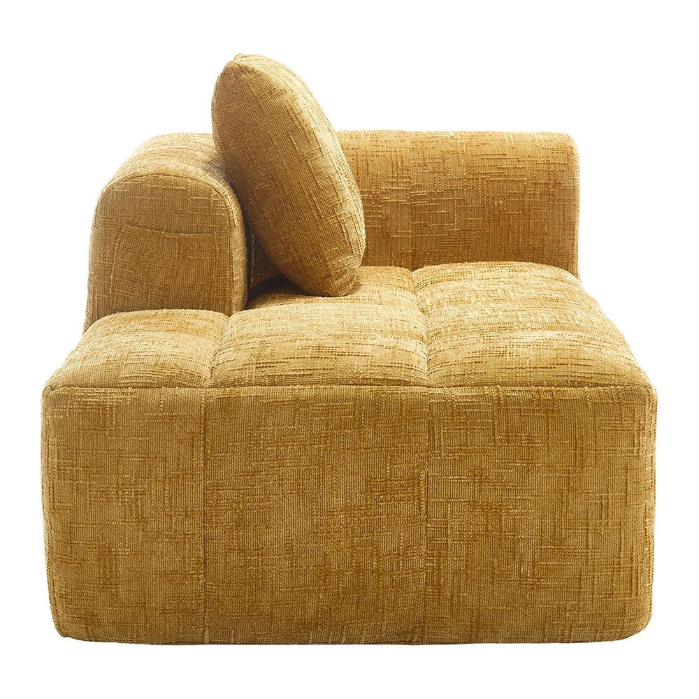Chaise longue - Xylo - pronto uso con tasche laterali giallo