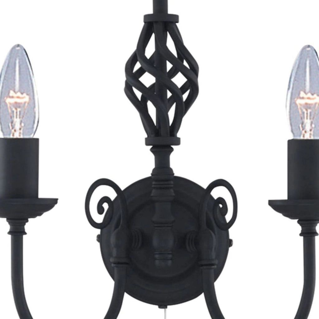 Lampada da parete Zanzibar 2Lt - Metallo nero
