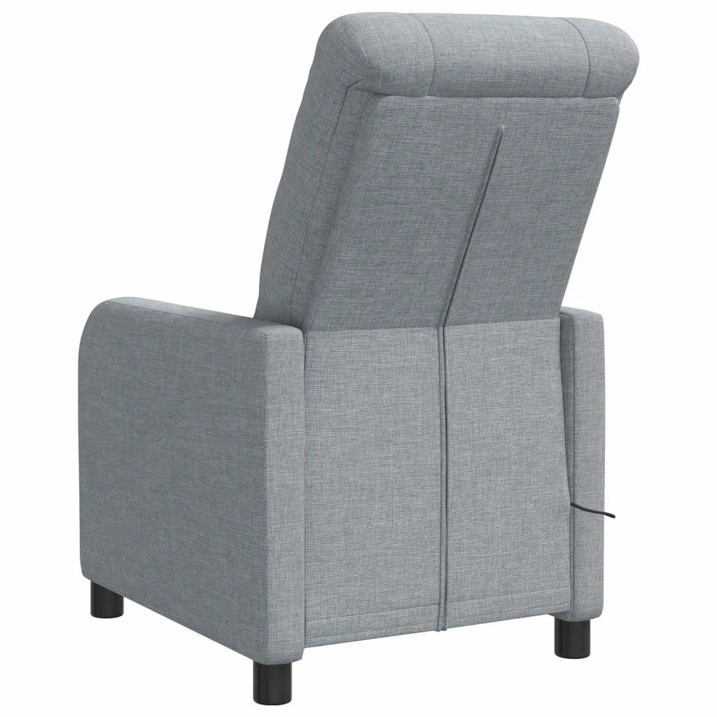 Poltrona Massaggiante Grigio Chiaro Tessuto 42035033
