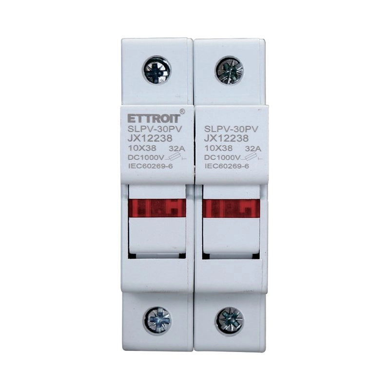 Portafusibile Modulare DC Fotovoltaico 2P 2M D10X38mm 32A DC 1000V IP20 IEC60269-6