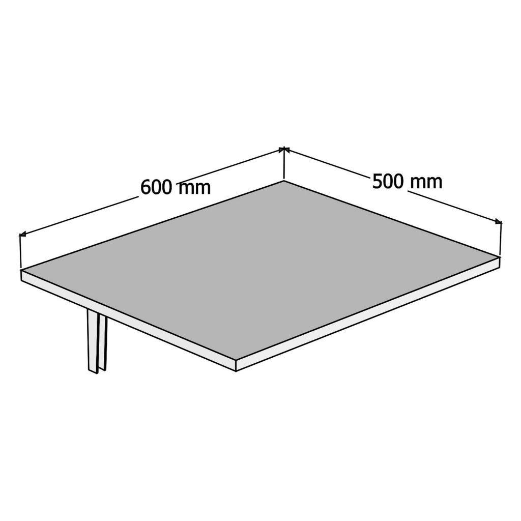 Lessolo, Tavolo Pieghevole un Posto, 60x50x2h cm Bianco