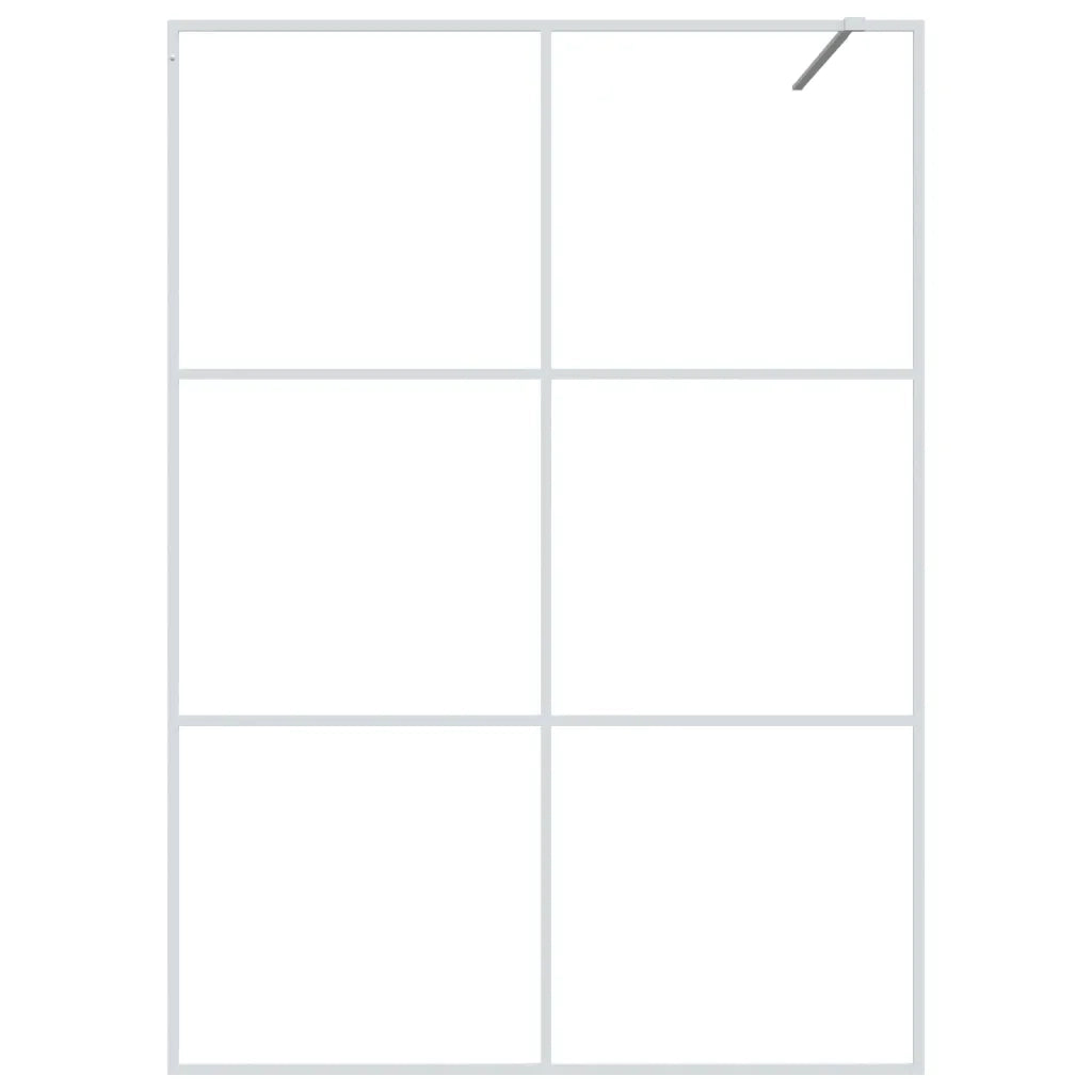 Parete Doccia Walk in Bianca 140x195 cm Vetro Trasparente ESG 152124