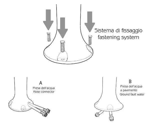 Fontana da Esterno con Rubinetto e Cestello Arkema H2O Dove Grey