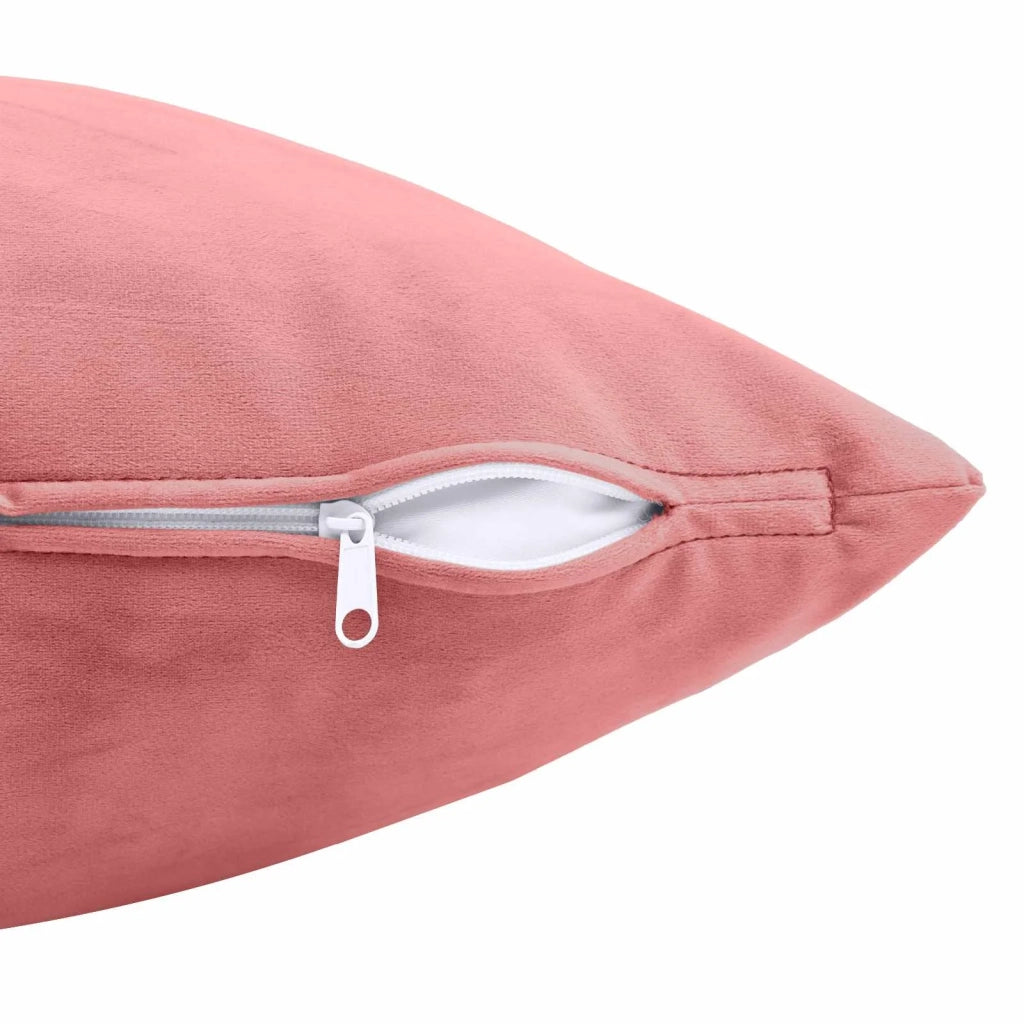 Federa 2 pcs HEERLEN Rosa 30 x 30 cm Velluto 907373