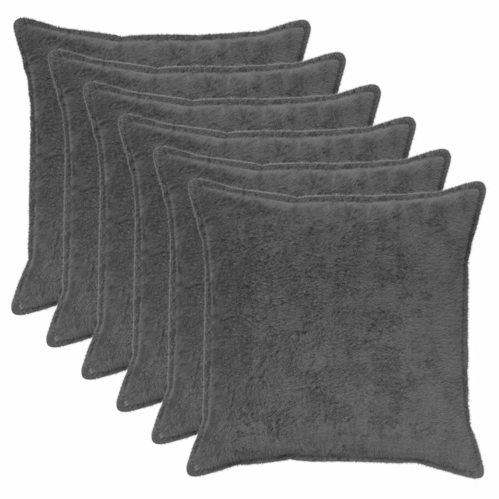 Federa 6 pcs HOUTEN Grigio Scuro 80 x 80 cm 921832