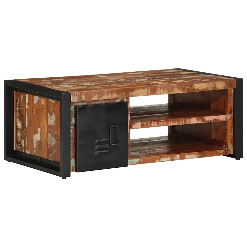 Tavolino salotto | Tavolino da caff¨¨ | Tavolino da Soggiorno Multicolore 90x50x36cm Legno Massello Recupero