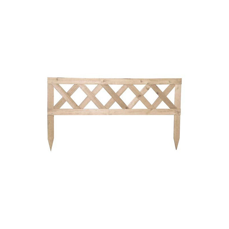Bordura Staccionata in Legno Naturale Country 90x2,4x50 cm