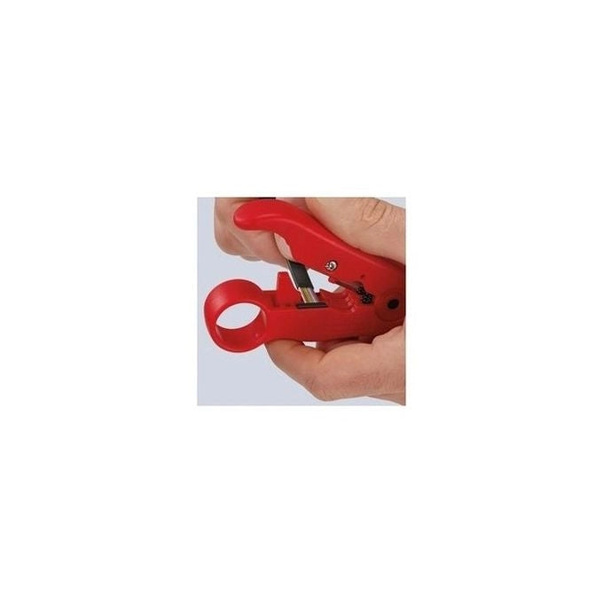 Knipex 16 60 06 SB Spelacavi per Cavi Coassiali RG 59 RG 6 RG 7 RG 11 125 mm colore Rosso