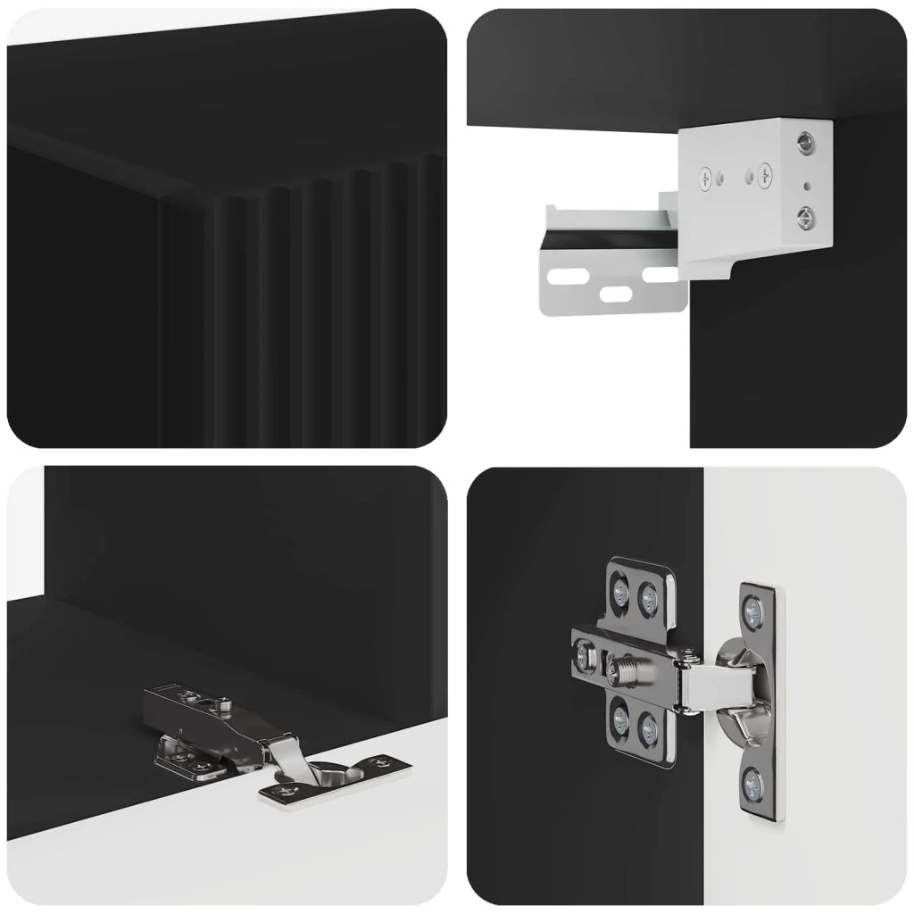 Set mobile TV 6 pcs Nero Legno multistrato 3409124