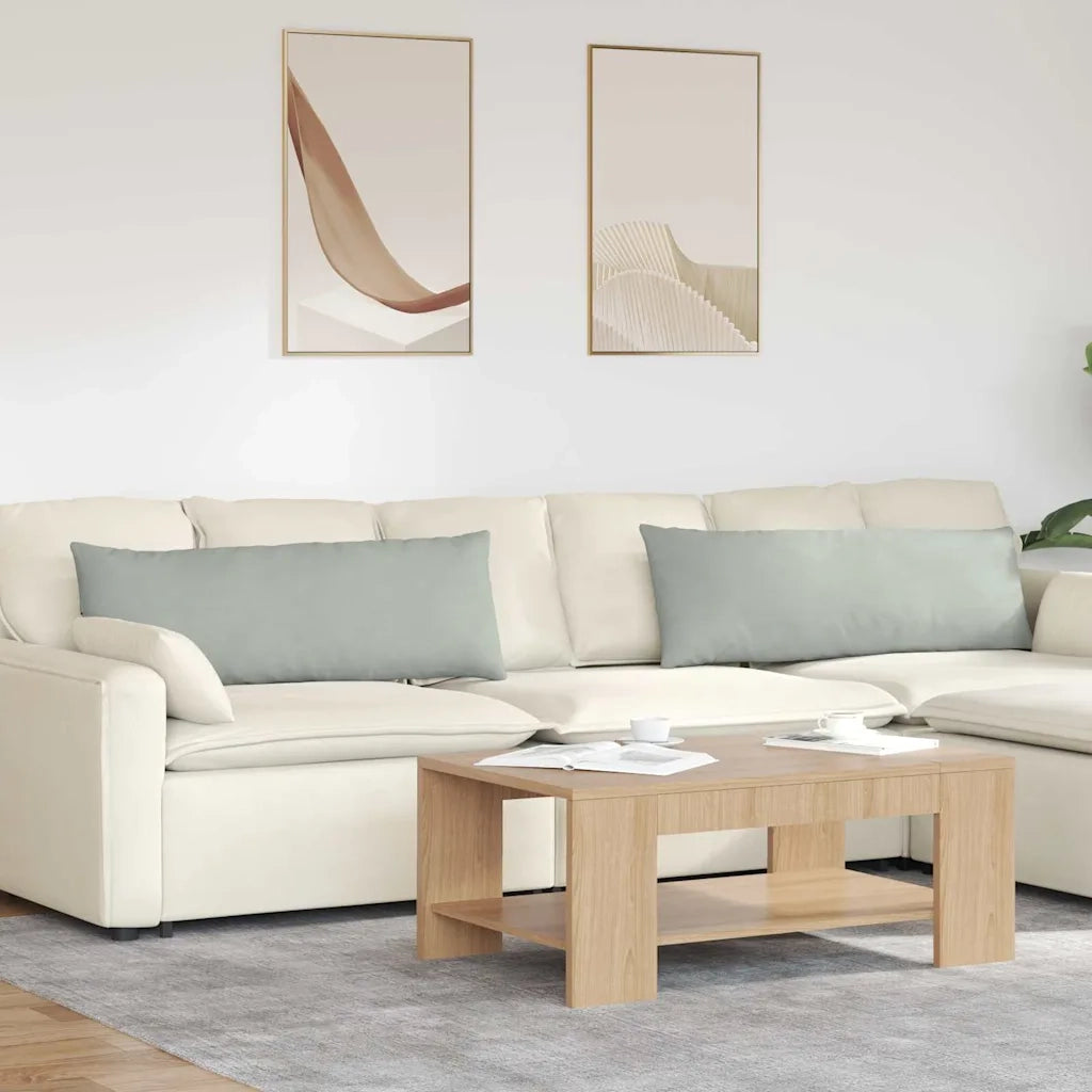 Cuscini da Divano 2 pcs Grigio chiaro 120 x 40 cm 42013799
