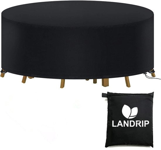 Ottomana Ronde Protezione per Mobili Zeildoek Ronde Tavolo da Giardino Tavolo da Pranzo per Mobili, Impermeabile Resistente alle Scalfitture Peso 420D Oxford Ø 190x80CM