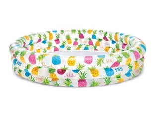 PISCINA GONFIABILE TONDA TRE ANELLI +2 ANNI  cm.132x38h.  peso kg.1,03 (59431)    INTEX