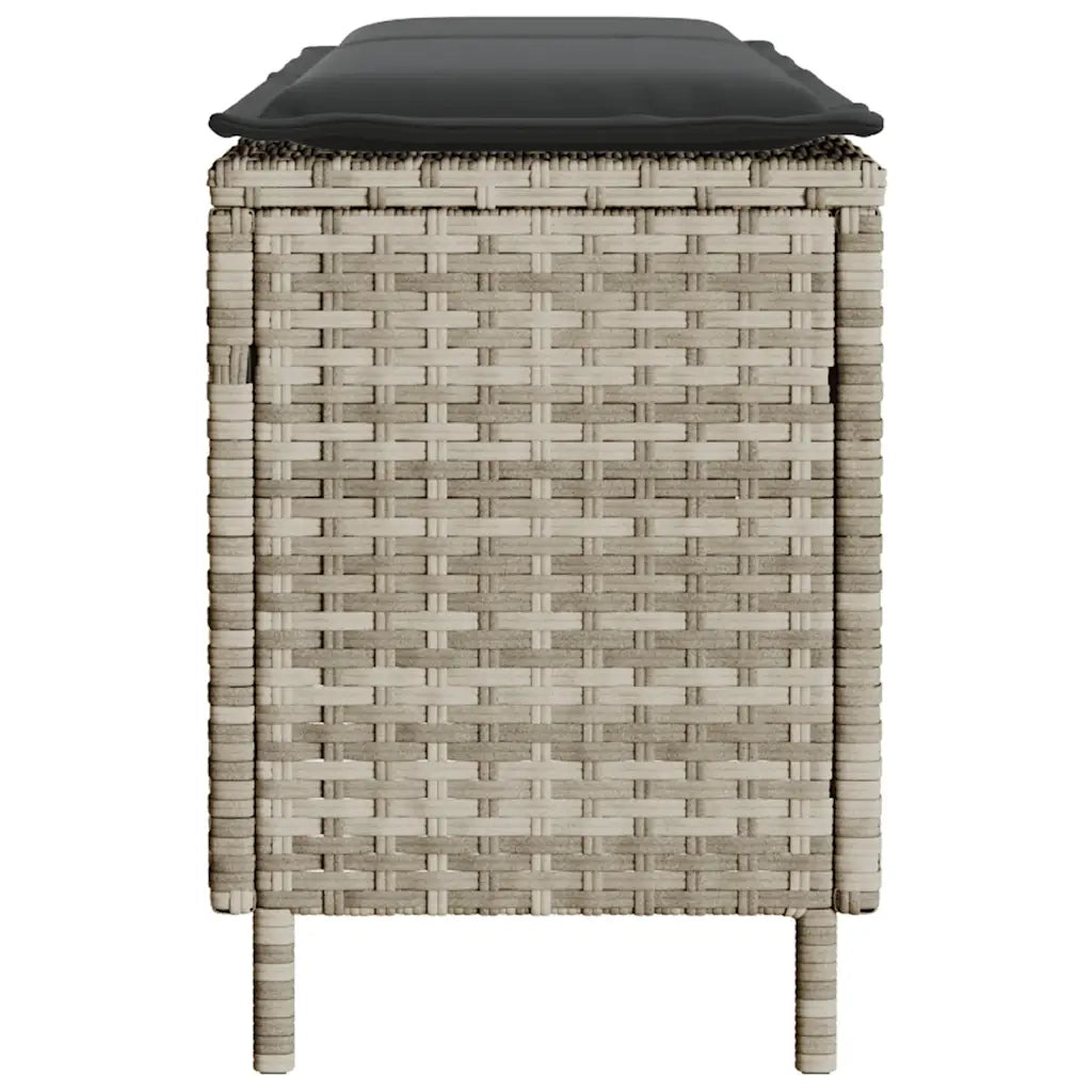 Panca da Giardino con Cuscino 110x30x40,5 cm in Polyrattan 4104159