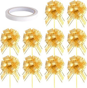 Decostriscia decorativa per auto da nozze - fiori decorativi dorati - strisce da festa - bolle a tre dimensioni con fiori dipinti a mano.