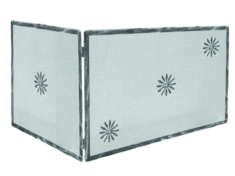 PARASCINTILLE UNIVERSALE 1 ANTA CON DECORO PER CAMINO  cm.50+85X45h.