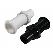 SCARICO BIANCO C/PORTAG. ØMM.22,67 BLACK THROUGH HULL WITH HOSE CONNECTOR Ø MM.22,67