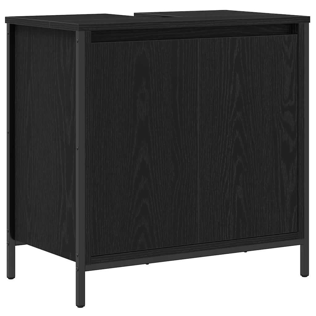 Mobile Lavabo da Bagno Nero 60x34,5x60 cm 861892