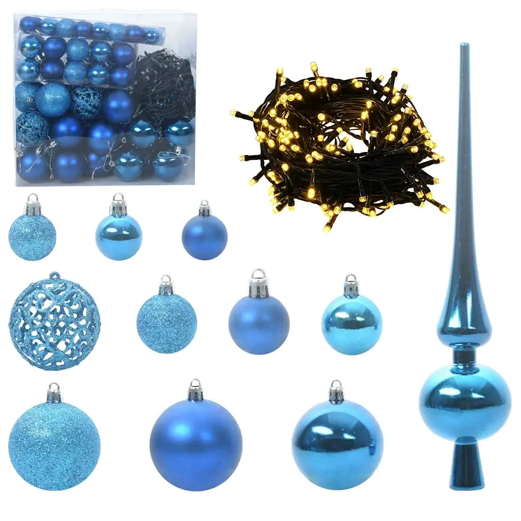 Albero di Natale artificiale con luci integrate Argento 210 cm 3397226