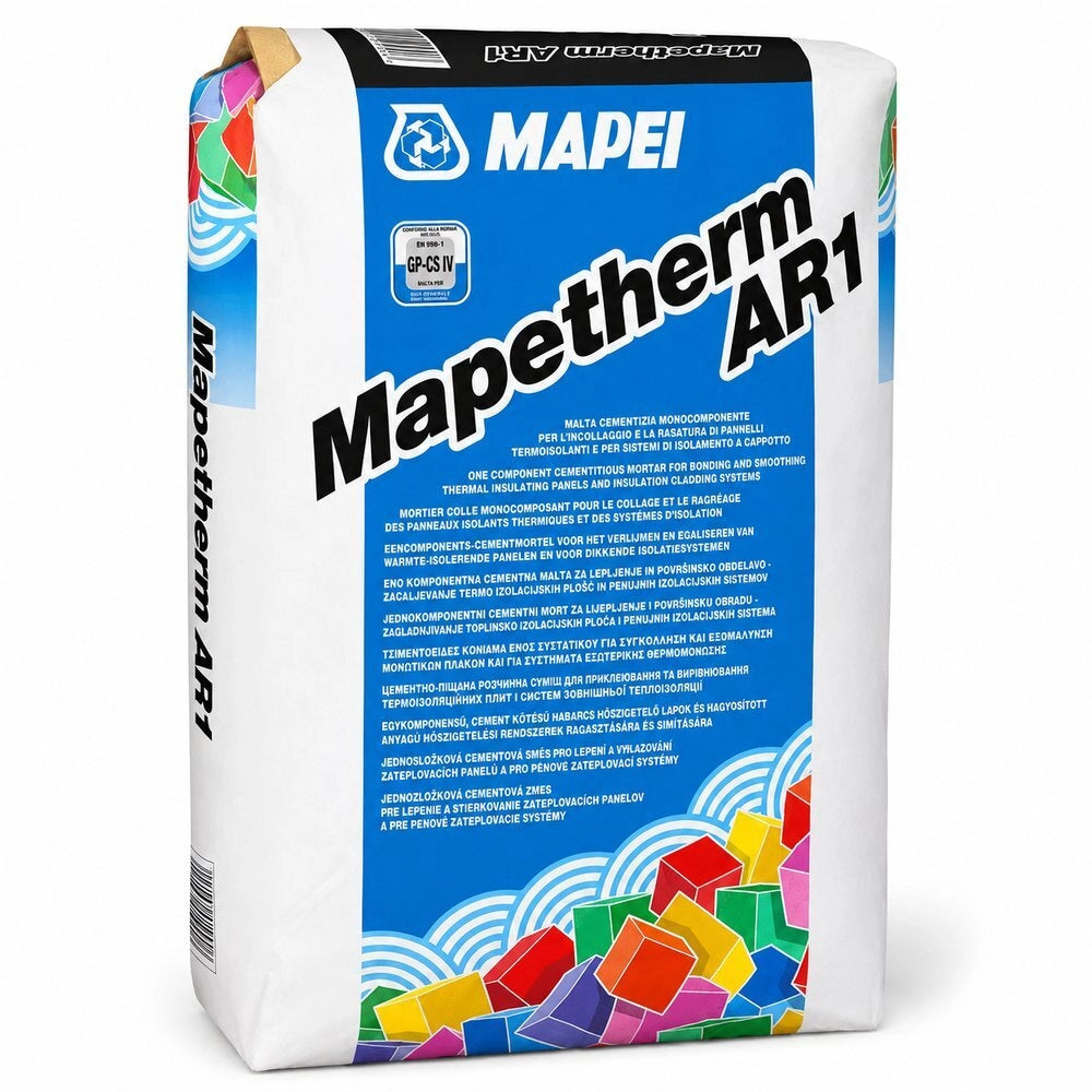 Collante rasante mapetherm ar1 gg pannelli termoisolanti colore bianco 25 kg