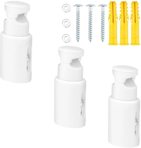 Montaggio del riscaldatore - 3 pezzi - Distacco regolabile - Supporto per riscaldatore da bagno - Installazione facile - Materiale plastico - Supporto per riscaldatore