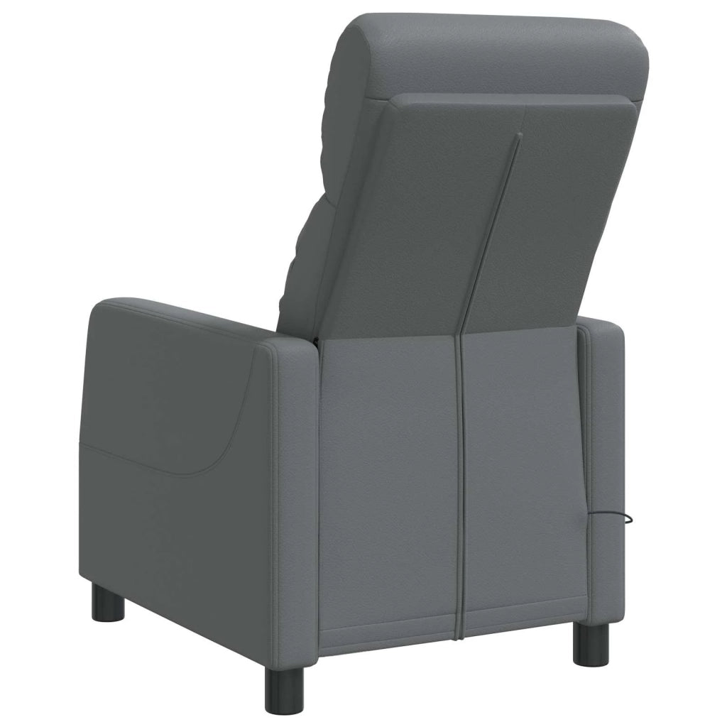 Poltrona Massaggiante Grigio Similpelle 42035092