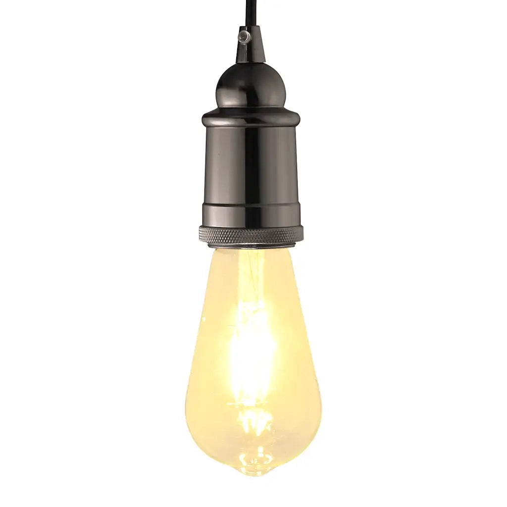 Portalampade 2 pz Nero Lucido E27 4106543