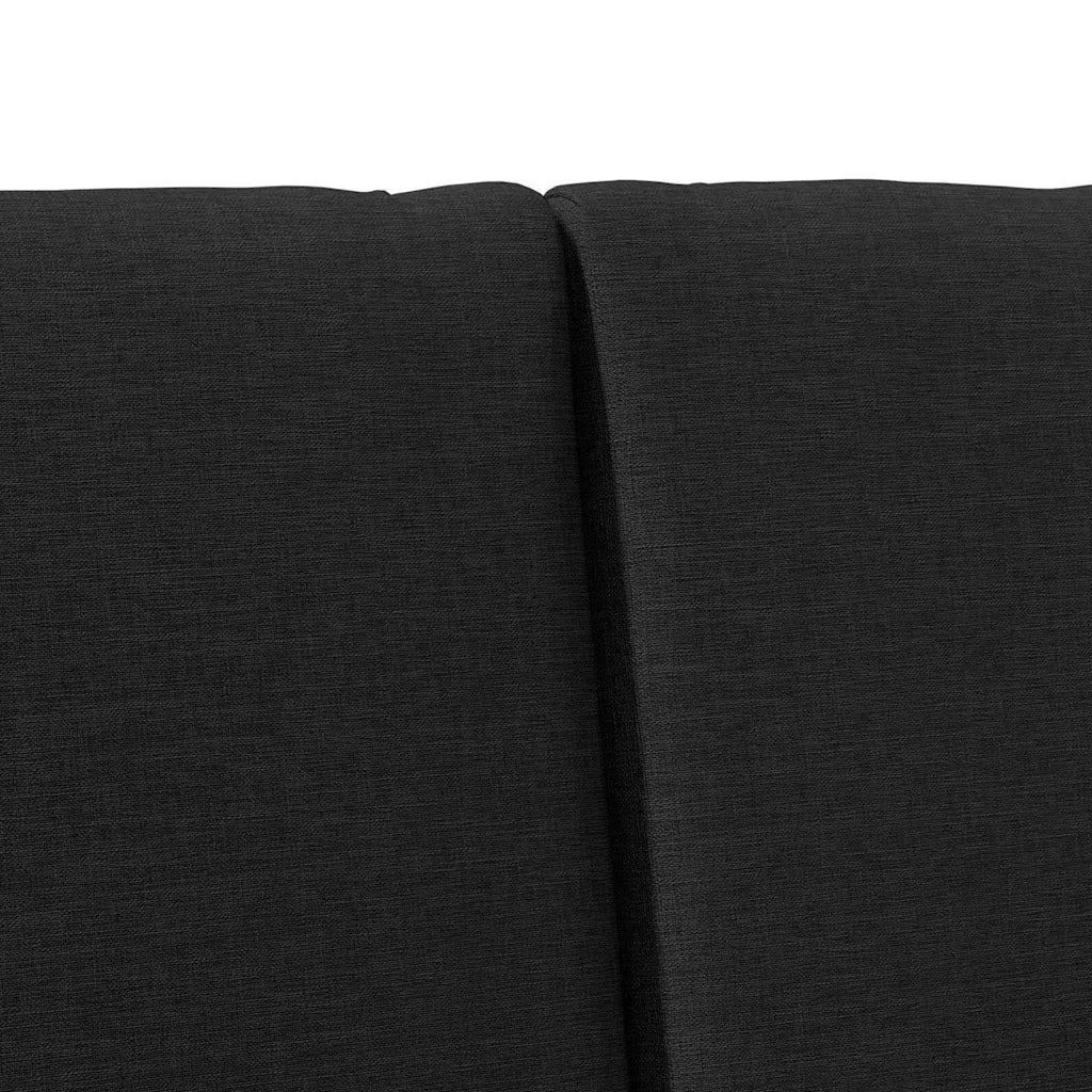 Testiera | Testata imbottita Nero 135 cm Pino massello