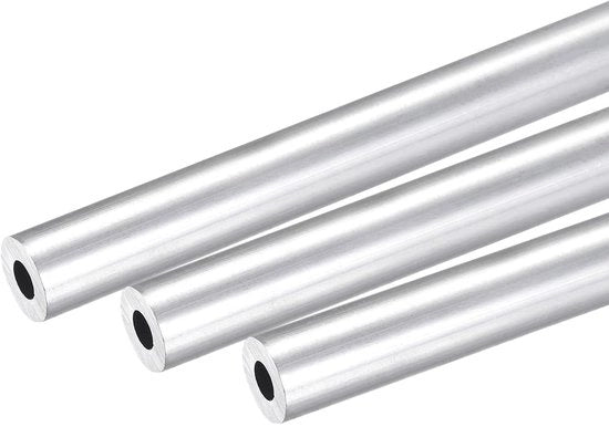Tubi di alluminio 6063 - 3 pezzi - diametro esterno 12mm - diametro interno 5mm - lunghezza 300mm - resistente e corrosione resistente - tubo di alluminio