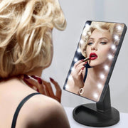 Trade Shop - Specchio Da Trucco Illuminato 16 Led Portatile Make Up Cosmetico Camerino -