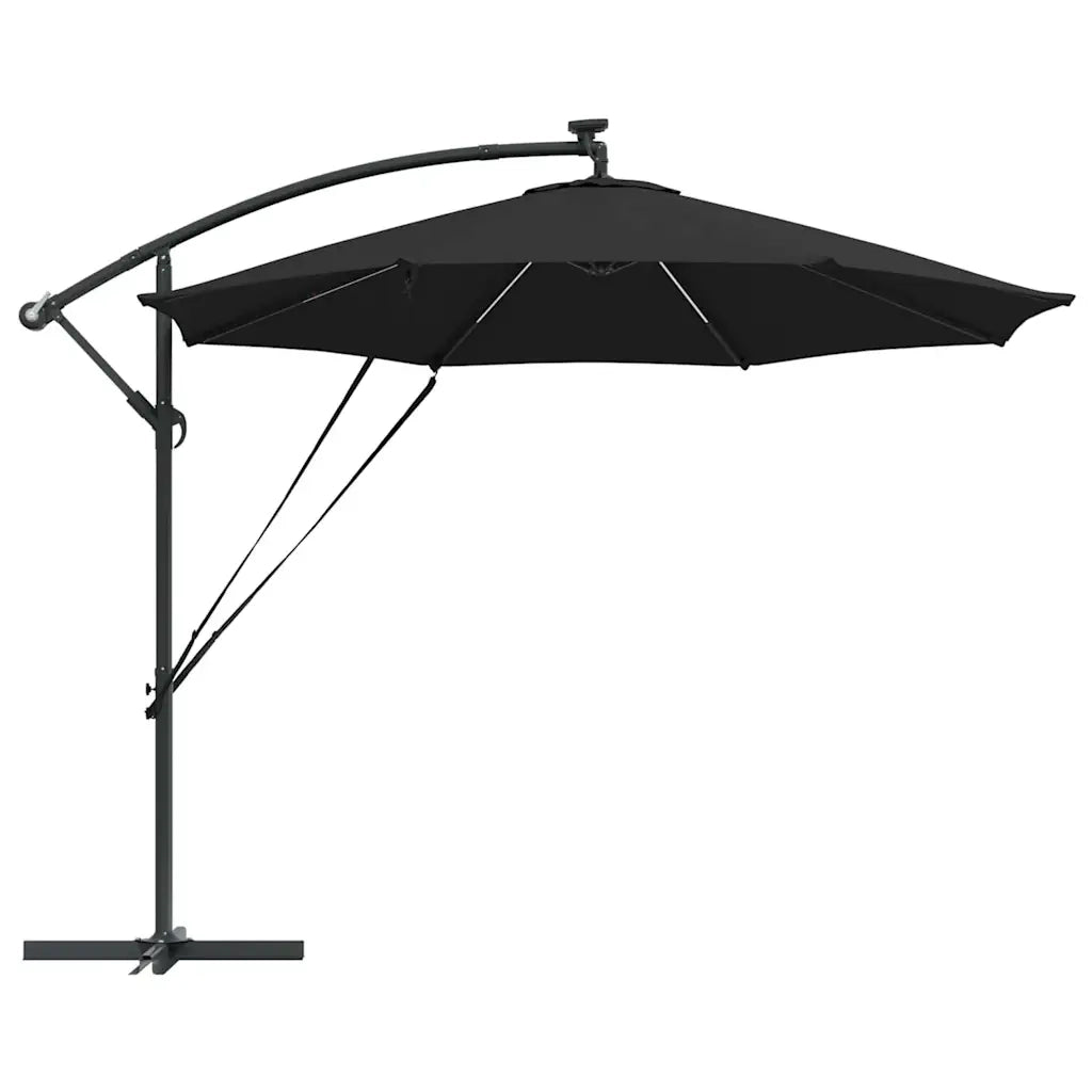 Ombrellone-Ombrello da giardino 294 x 294 x 248 cm Poliestere e Alluminio Nero