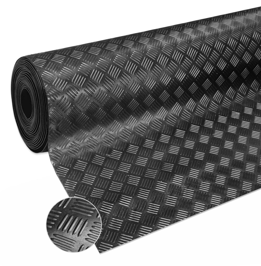 Passatoia Gomma Isolante Antiscivolo Tappeto Copri Pavimento Lamiera Zerbino Robusto 100x180 cm