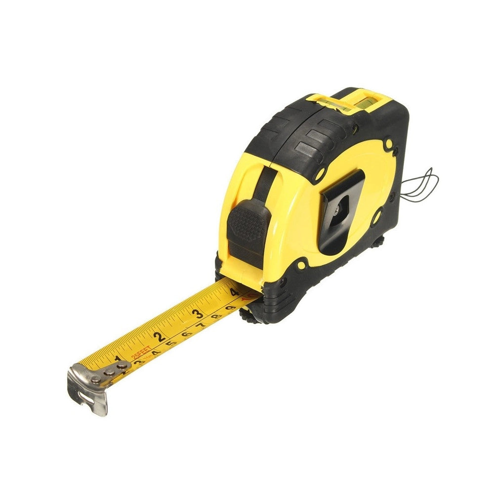 Trade Shop - Mini Livella Laser Di Precisione Con Metro Incorporato Con 3 Batterie -