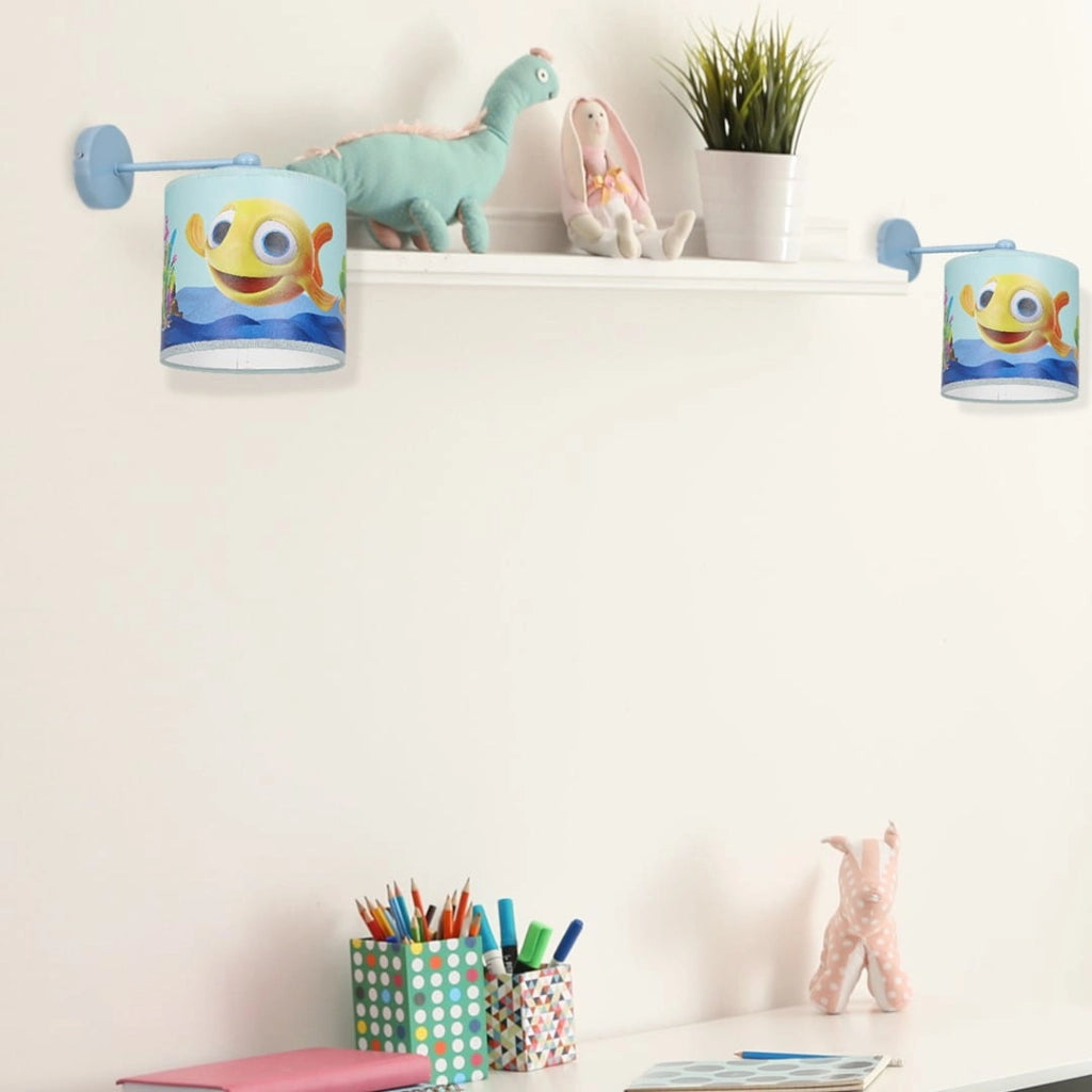 Applique Pesce MiniMini Milagro MLP6803 E27 blu multi