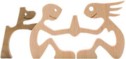 Figurine in legno di cane scolpita a mano, scultura in legno di cane umano, statua in legno di cane, decorazione in legno artigianale, decorazione per tavolo, ornamento per decorazione di casa.