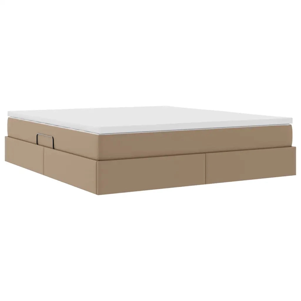 Letto con contenitore e materasso Cappuccino 180 x 200 cm 3370177