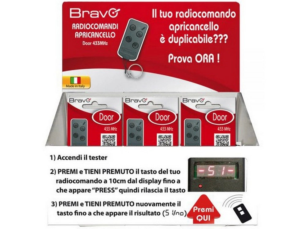 1cf radiocomando apricancello doorx codice fisso  frequenza 433 mhz display 22  cod:ferx.vit53518
