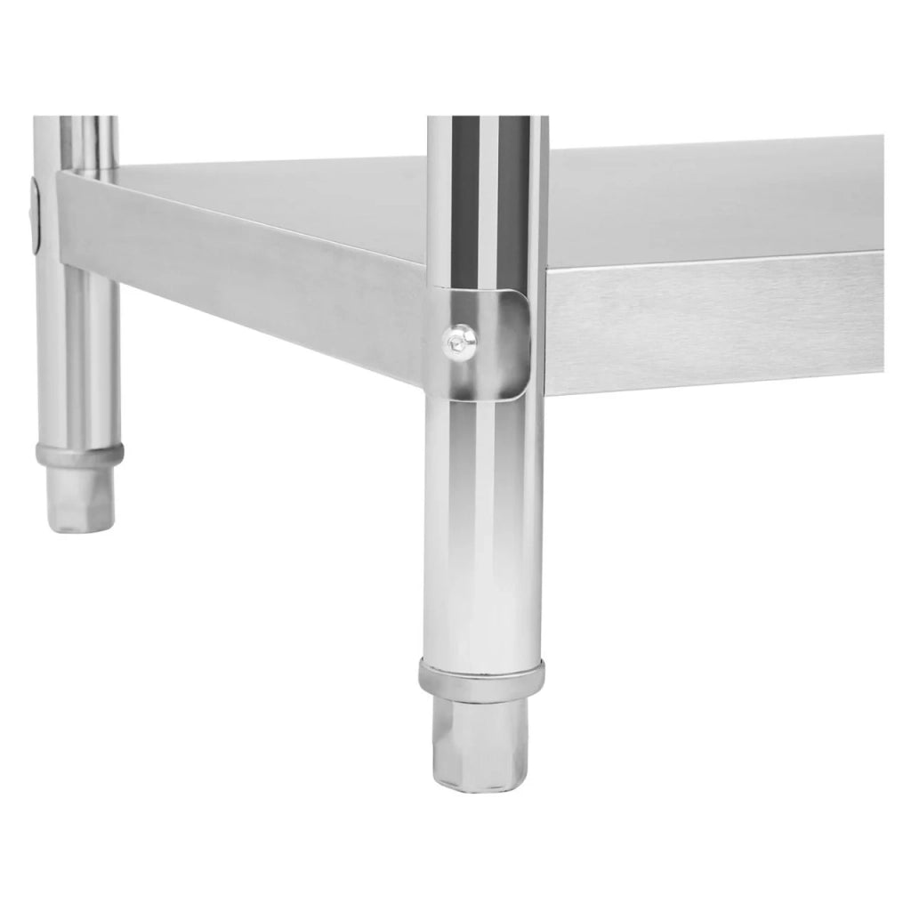 Tavolo da lavoro professionale in acciaio inox da cucina 100 x 70 cm con alzatina portata 95 kg 14_0003651