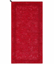 Tappeto moderno DUBLINO ROSSO elegante cornice tinta unita, passatoia cucina multiuso lavabile antiscivolo cm.55x115