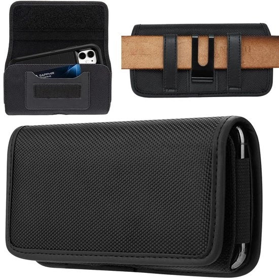 Borsa per smartphone - Tessuto oxford duraturo - Impermeabile - Borsa a cintura - Portafoglio - Varie opzioni di trasporto - Borsa per smartphone a cintura