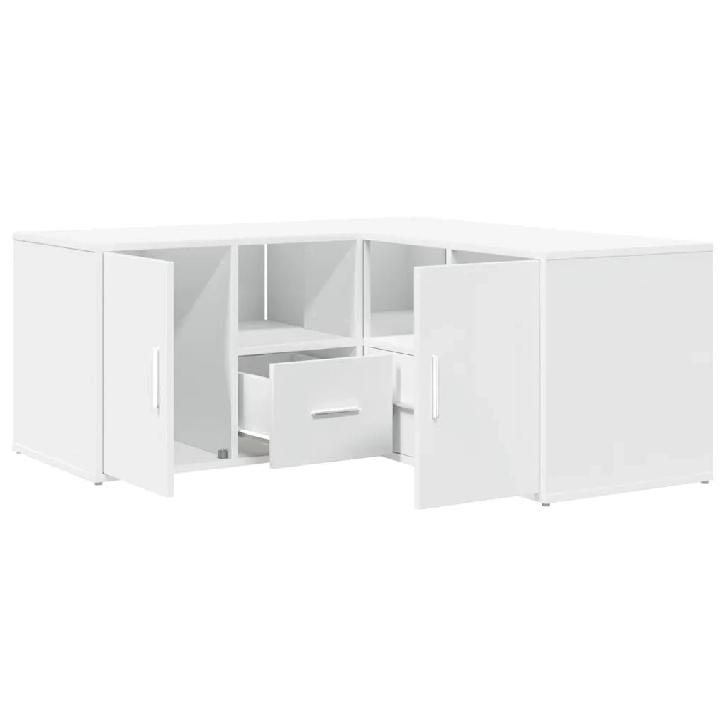 Mobile Angolare Bianco 160x40x45 cm in Truciolato 3307819