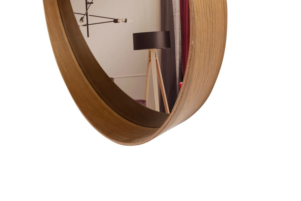 Telve, Specchio Forma Rotondo, 60x60h cm Marrone Noce